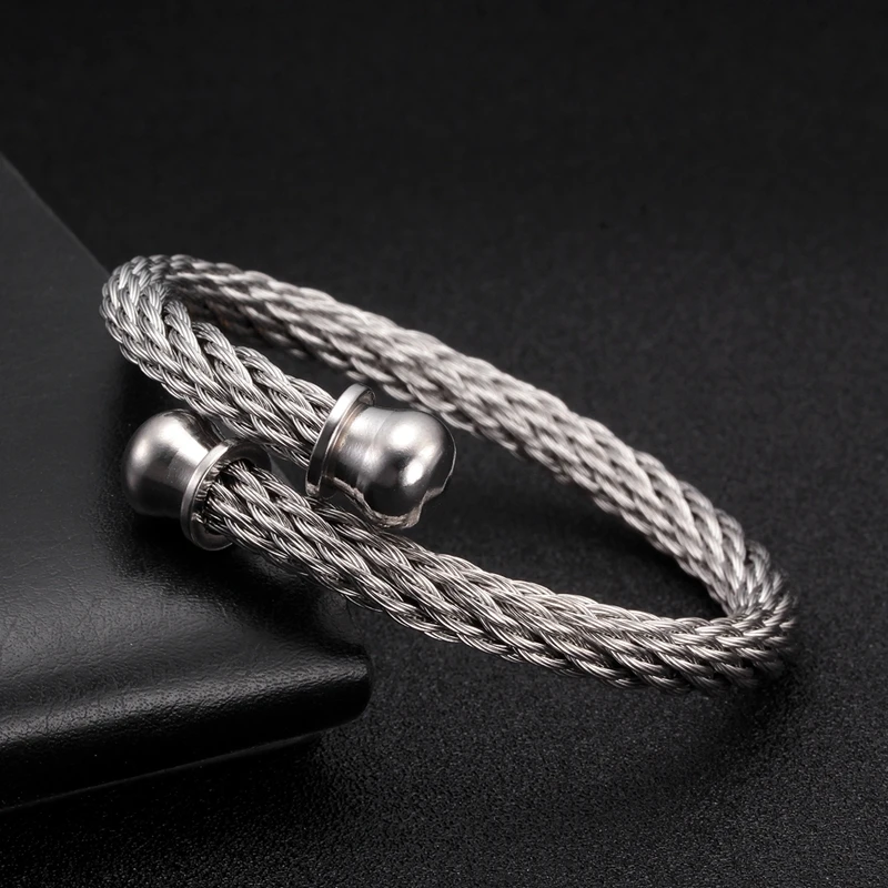 Vintage Silver Chain Link Men Women Charm Wrap Bangles Trendy Stainless Steel Braided Open Cuff Fashion Sporty Bracelets
Vintage Silver Chain Link Men Women Charm Wrap Bangles Trendy Stainless Steel Braided Open Cuff Fashion Sporty Bracelets