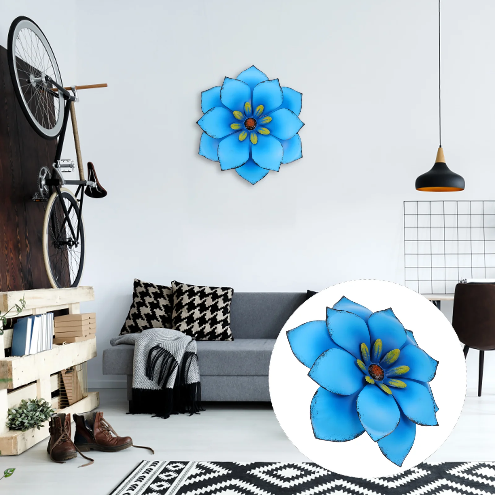 Wrought Iron Wall Hanging Flowers Sculpture Decor Rustic Home Decorations Painted
Wrought Iron Wall Hanging Flowers Sculpture Decor Rustic Home Decorations Painted
