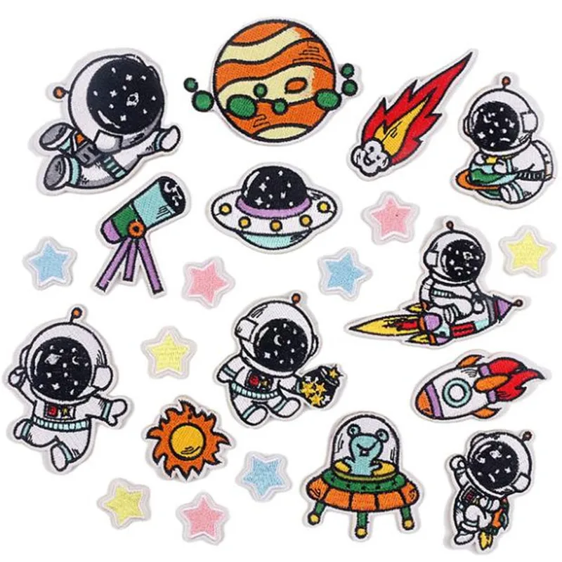 22PCS Astronaut Space Iron on Patches for clothing DIY Fashion Embroidery Patch Strange things Clothes Stickers
22PCS Astronaut Space Iron on Patches for clothing DIY Fashion Embroidery Patch Strange things Clothes Stickers