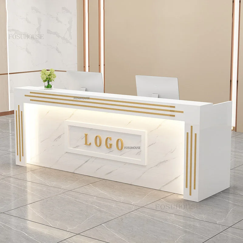 Luxury Company Front Desk Modern Reception Desk Multifunctional Furniture Beauty Salon Clothing Counter Cash Counter A
Luxury Company Front Desk Modern Reception Desk Multifunctional Furniture Beauty Salon Clothing Counter Cash Counter A