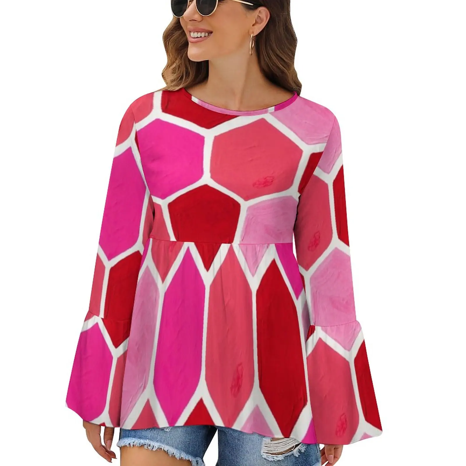 Pink Retro Mod T Shirt Hexagon Honeycomb Streetwear Long-Sleeve T-Shirts Graphic Elegant Tee Shirt Women Spring Clothes Big Size
Pink Retro Mod T Shirt Hexagon Honeycomb Streetwear Long-Sleeve T-Shirts Graphic Elegant Tee Shirt Women Spring Clothes Big Size