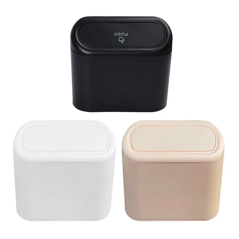 Car Trash Can with Lid Hanging Vehicle Garbage Organizer Case Storage Box Plastic Pressing Trash Bins Auto Interior Accessories 
Car Trash Can with Lid Hanging Vehicle Garbage Organizer Case Storage Box Plastic Pressing Trash Bins Auto Interior Accessories