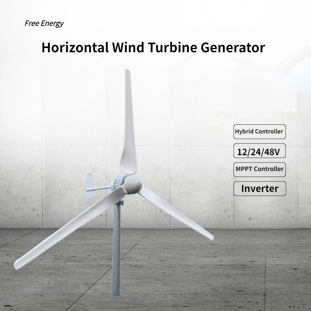 Horizontal Axis 8000w Wind Turbine Generator 24v 48v 96v 8kw With Hybrid MPPT Controller Off Grid Inverter Systerm Free Energy
Horizontal Axis 8000w Wind Turbine Generator 24v 48v 96v 8kw With Hybrid MPPT Controller Off Grid Inverter Systerm Free Energy