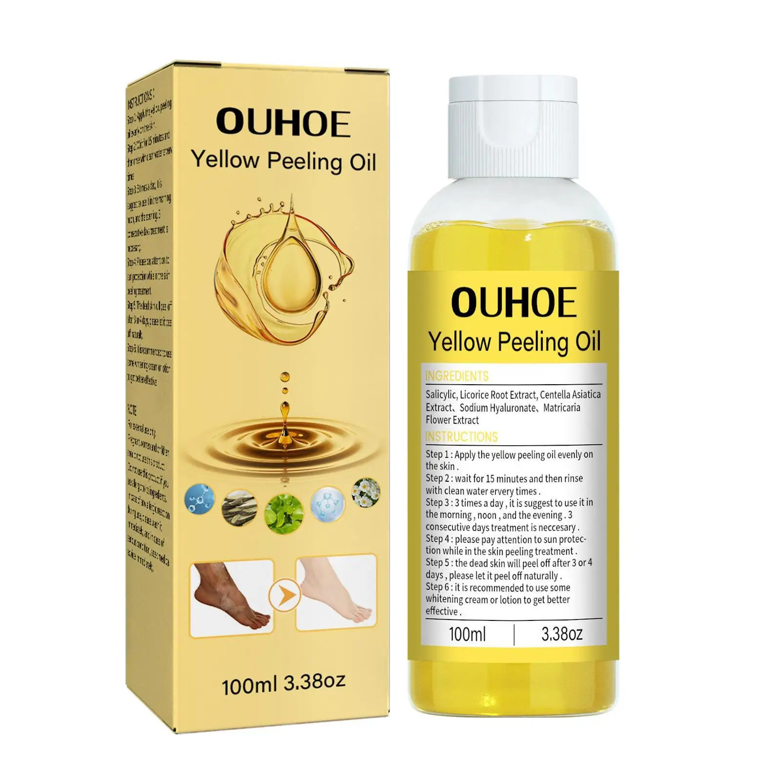 100ml Exfoliating Yellow Oil Strong Yellow Peeling Oil Lighten Elbows Knees Hands Melanin Even Skin Tone Yellow Peeling Oil
100ml Exfoliating Yellow Oil Strong Yellow Peeling Oil Lighten Elbows Knees Hands Melanin Even Skin Tone Yellow Peeling Oil