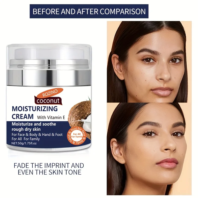 Coconut Moisturizing Cream for Face Body Rich Vitamin E,Soothing Drying, Lightening Skin Tone, Facial Body Moisturizing Lotion
Coconut Moisturizing Cream for Face Body Rich Vitamin E,Soothing Drying, Lightening Skin Tone, Facial Body Moisturizing Lotion