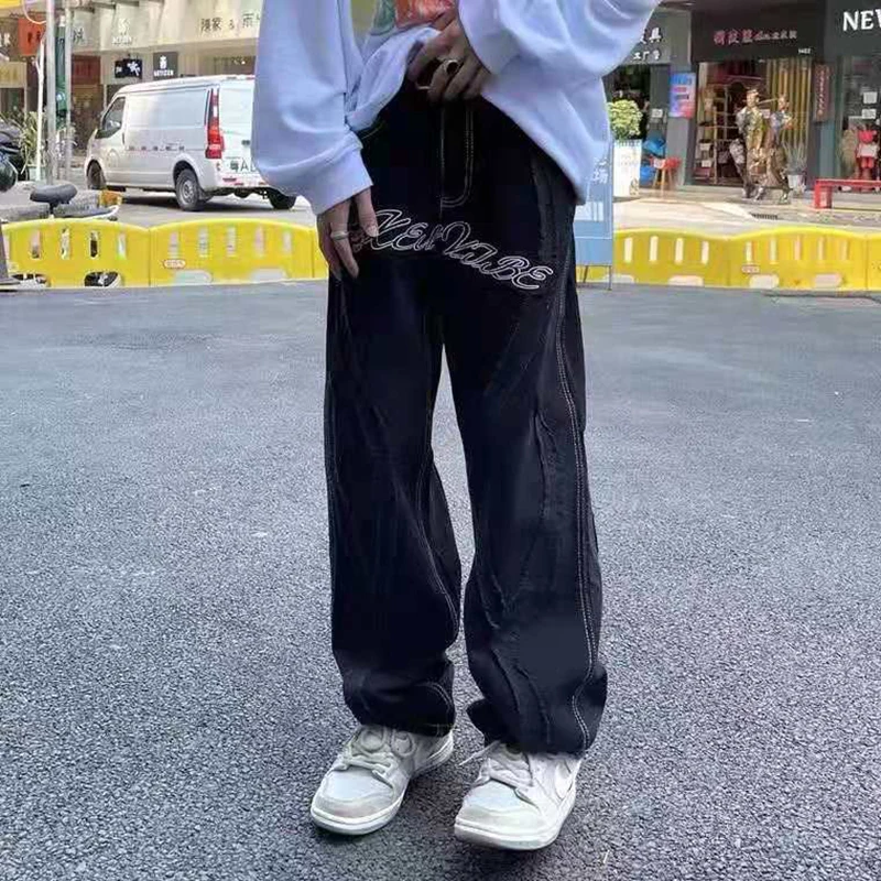 Harajuku Striped Patchwork Skull Embroidery Retro Mens Jeans Pants Oversize Straight Vibe Style Casual Denim Trousers Streetwear
Harajuku Striped Patchwork Skull Embroidery Retro Mens Jeans Pants Oversize Straight Vibe Style Casual Denim Trousers Streetwear