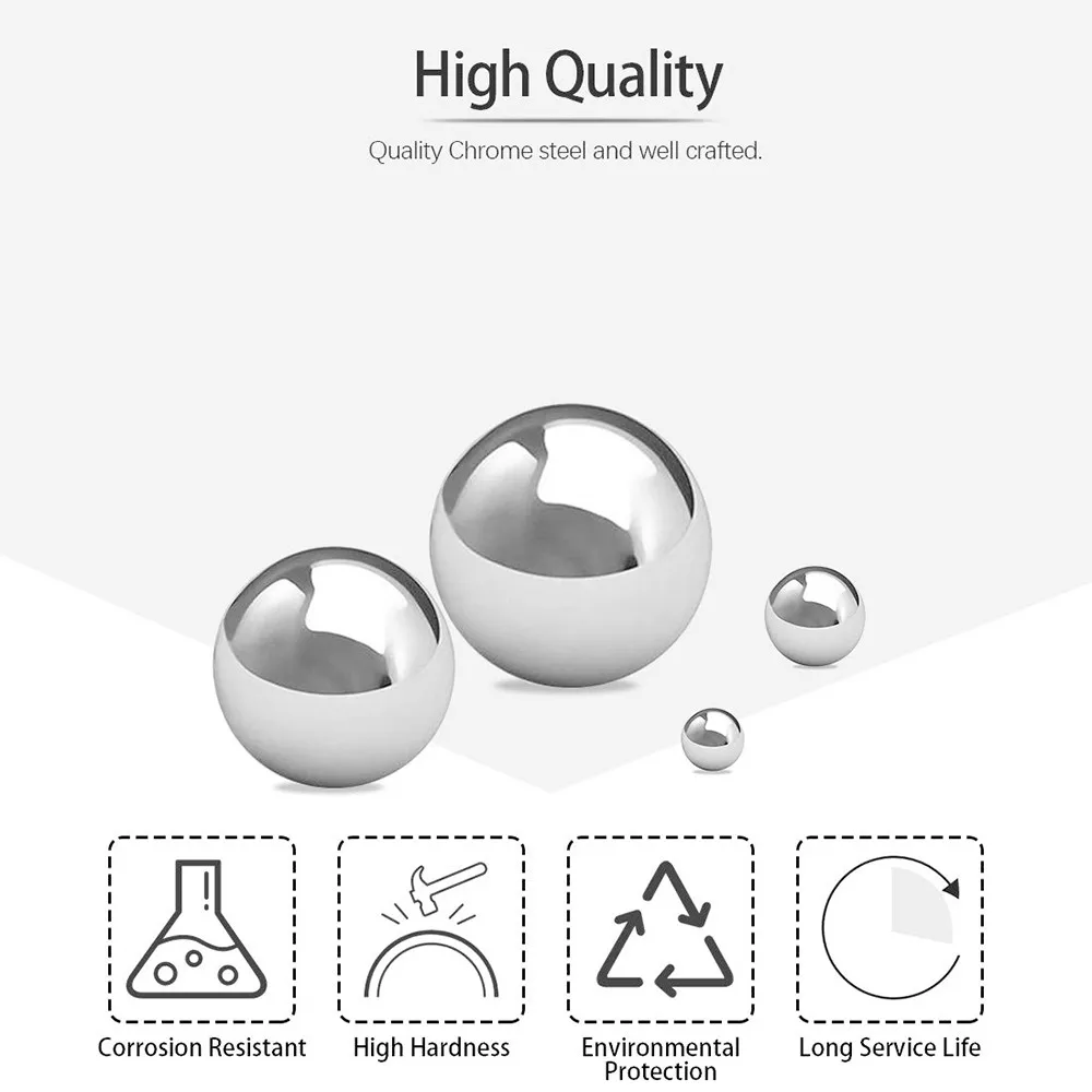 510PCS Stainless Steel 304 Steel Ball 2mm-8mm Assortment Kit High Quality Precision Bearing Balls Smooth Ball Set
510PCS Stainless Steel 304 Steel Ball 2mm-8mm Assortment Kit High Quality Precision Bearing Balls Smooth Ball Set