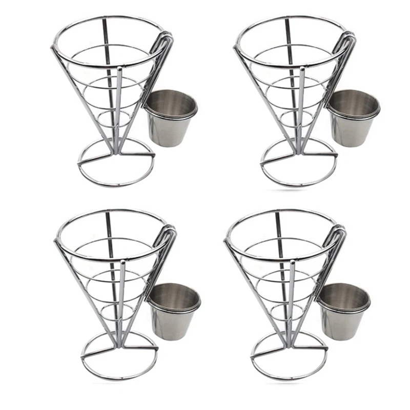 16 Pcs French Fries Stand Cone Basket Fry Holder With Dip Dishe Cone Snack Fried Chicken Display Rack Food Shelves Bowl
16 Pcs French Fries Stand Cone Basket Fry Holder With Dip Dishe Cone Snack Fried Chicken Display Rack Food Shelves Bowl