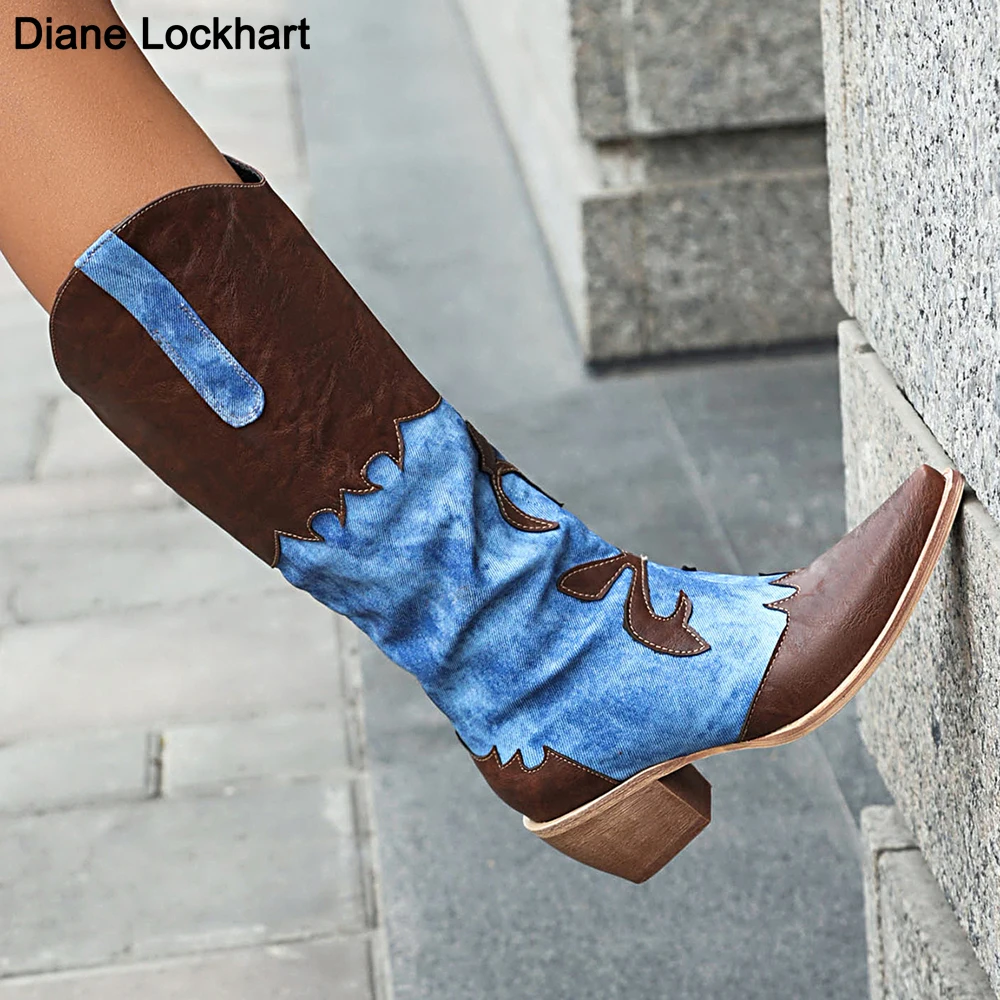 New Western Cowboy Boots Women Autumn Winter Pointed Toe Sewing Patchwork Med Heel Long Shoes Female Ethnic Style Slip On Boot
New Western Cowboy Boots Women Autumn Winter Pointed Toe Sewing Patchwork Med Heel Long Shoes Female Ethnic Style Slip On Boot