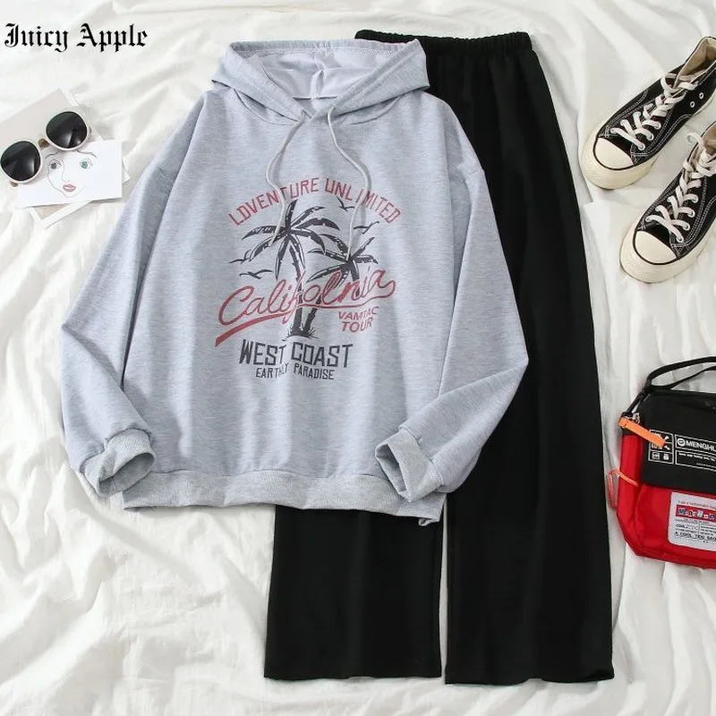 Juicy Apple Women's Tracksuit Two Piece Sets Womens Outifits Grey Hoodie Sweatshirts And Trouser Suit Jogging Woman Set Autumn
Juicy Apple Women's Tracksuit Two Piece Sets Womens Outifits Grey Hoodie Sweatshirts And Trouser Suit Jogging Woman Set Autumn