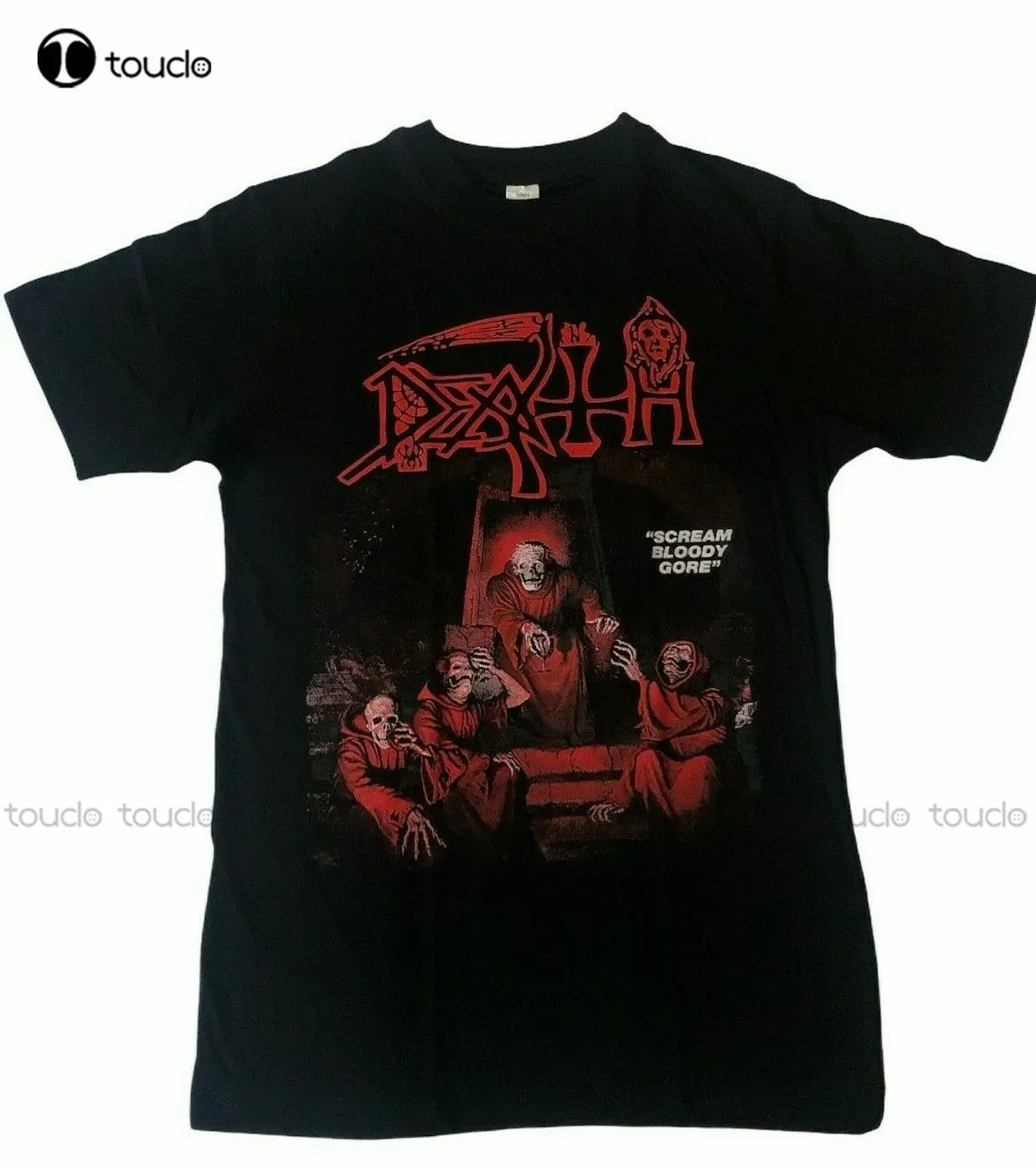 

Death Heavy Metal Rock Band Tshirt Scream Bloody-Gore Short Sleeve Black Black Tshirt Men Custom Aldult Teen Unisex Xs-5Xl