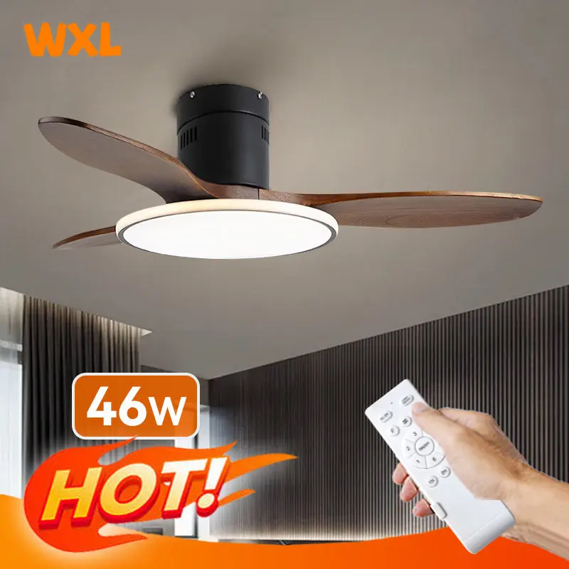 Solid wood Scandinavian LED ceiling fan 3-blade remote control fan ceiling light restaurant bedroom living room home fan 
Solid wood Scandinavian LED ceiling fan 3-blade remote control fan ceiling light restaurant bedroom living room home fan