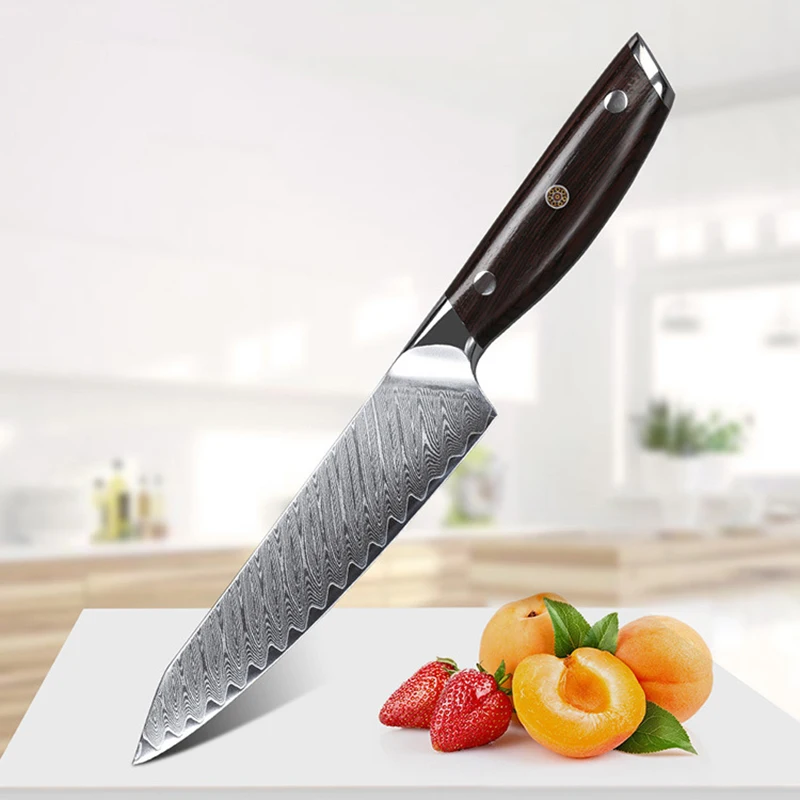 Genuine Damascus Knife 67 Layer Damascus VG10 Steel Paring Cleaver Steak Utility Cutter Beautiful Kitchen Knife With Patterns
Genuine Damascus Knife 67 Layer Damascus VG10 Steel Paring Cleaver Steak Utility Cutter Beautiful Kitchen Knife With Patterns