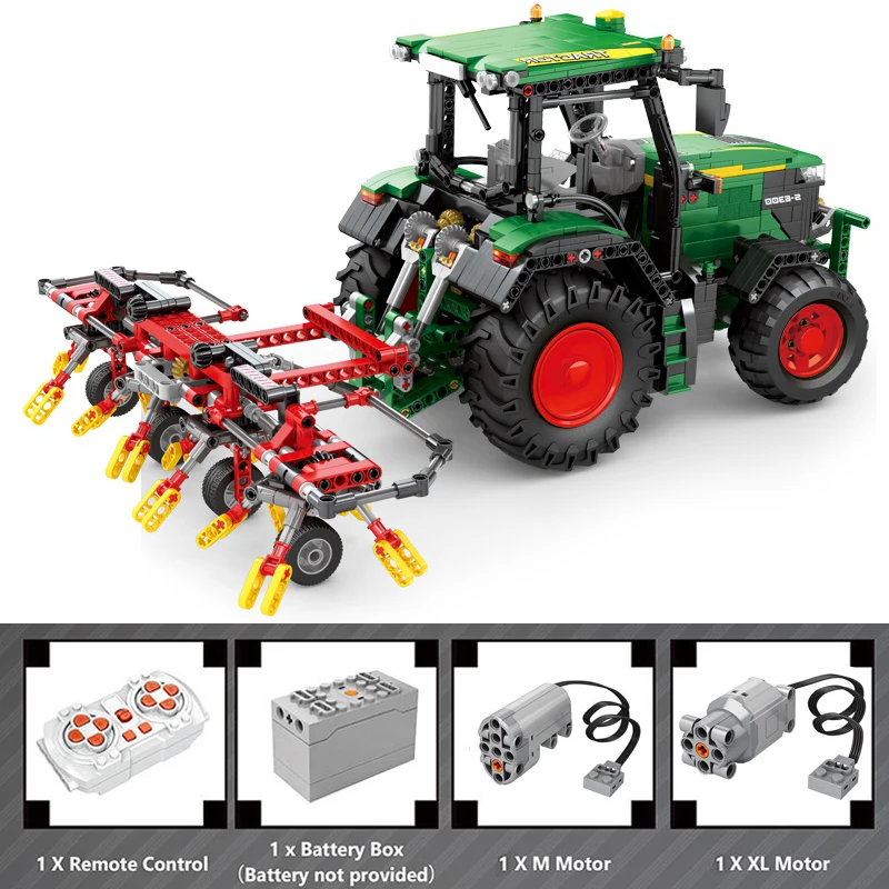 Reobrix 1828 шт. MOC RC сельскохозяйственный трактор, модель, технологическая серия, управление через приложение, головоломка в сборе, игрушки, стро...
Reobrix 1828 шт. MOC RC сельскохозяйственный трактор, модель, технологическая серия, управление через приложение, головоломка в сборе, игрушки, стро...