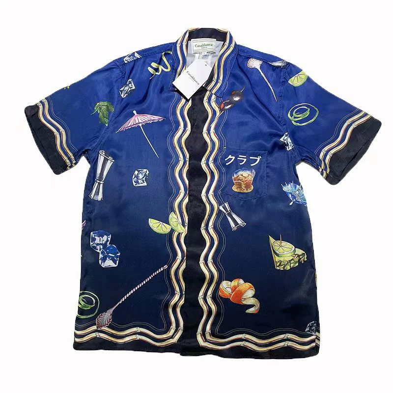 Summer Couple Sports Printing Shirt Suit Silk Fabric Casablanca Gradient Men Women 1:1 Lovers Hawaiian Men Shirts
Summer Couple Sports Printing Shirt Suit Silk Fabric Casablanca Gradient Men Women 1:1 Lovers Hawaiian Men Shirts