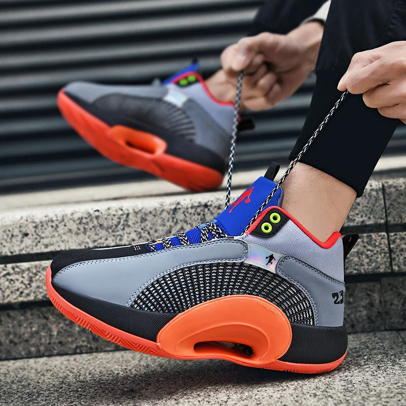 Brand Explosive high-elastic basketball shoes Fashion street basketball sneakers Men's wear-resistant high-top basketball shoes
Brand Explosive high-elastic basketball shoes Fashion street basketball sneakers Men's wear-resistant high-top basketball shoes