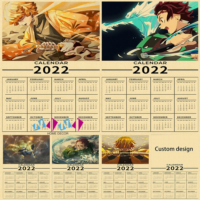 Retro Kraft Paper 2022 Calendar Poster Demon Slayer Room and Home Bar Cafe Decor Art Decorations for Home Wall Art Anime Posters
Retro Kraft Paper 2022 Calendar Poster Demon Slayer Room and Home Bar Cafe Decor Art Decorations for Home Wall Art Anime Posters