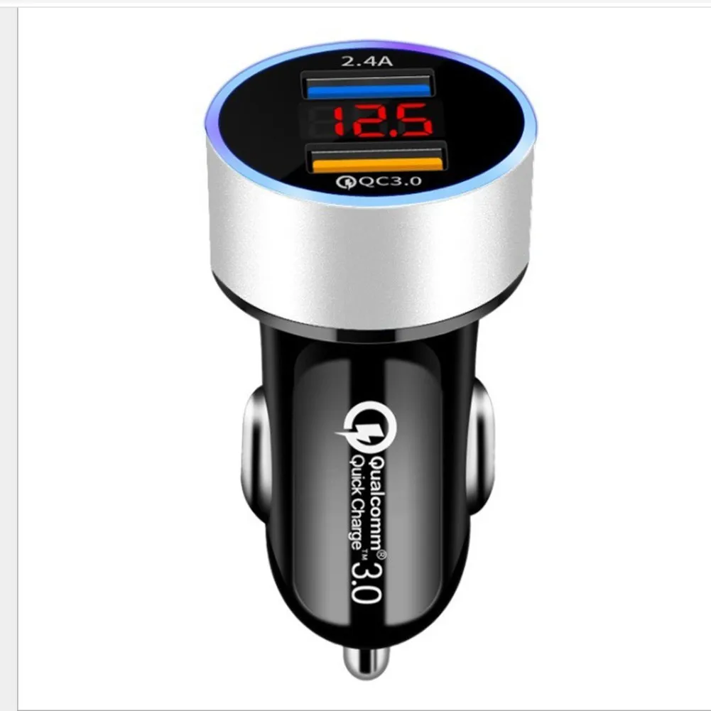 1 X Car Charger 3.1A 120W 3100mA 5V Aluminum Alloy+PC Dual USB Ports Car Charger Adapter 2 Port LCD Display 12-24V Socket
1 X Car Charger 3.1A 120W 3100mA 5V Aluminum Alloy+PC Dual USB Ports Car Charger Adapter 2 Port LCD Display 12-24V Socket