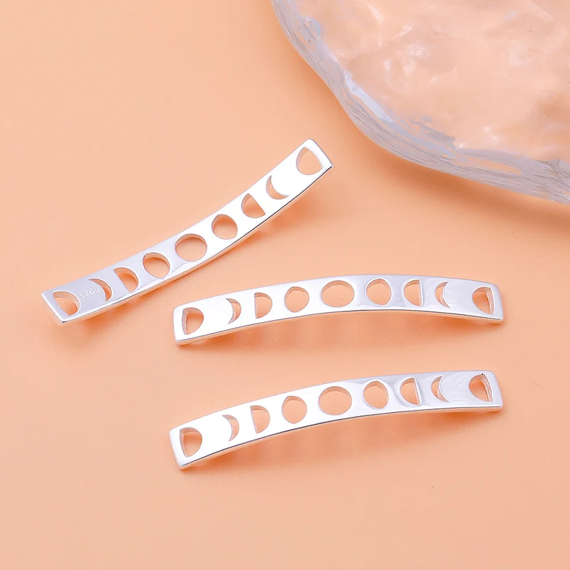 925 Sterling Silver Jewelry Hollow Long Strip Moon Flat Hand Brand Handmade DIY Bracelet Necklace Jewelry Accessories
925 Sterling Silver Jewelry Hollow Long Strip Moon Flat Hand Brand Handmade DIY Bracelet Necklace Jewelry Accessories