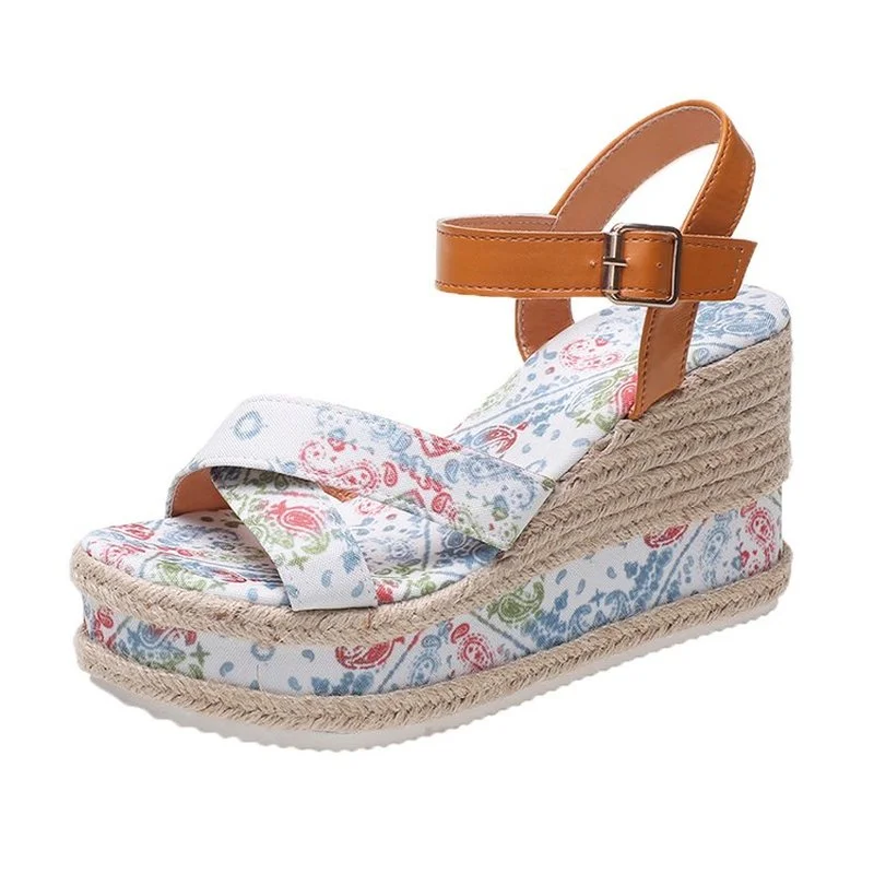 2022 New Sandals Roman Thick Sole Floral Buckle Waterproof Platform Wedge Heel Fashion Large Size Women's Shoes Vacation Sandals
2022 New Sandals Roman Thick Sole Floral Buckle Waterproof Platform Wedge Heel Fashion Large Size Women's Shoes Vacation Sandals
