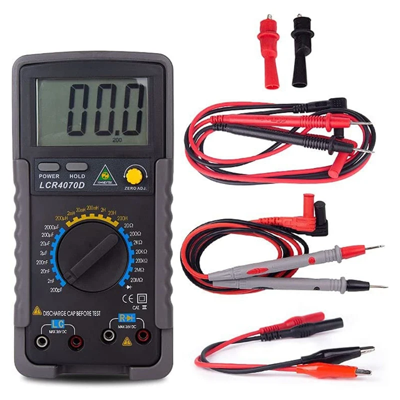LCR4070D Multimeter Digital Meter Capacitance Tester Inductance Tester Resistance Meter
LCR4070D Multimeter Digital Meter Capacitance Tester Inductance Tester Resistance Meter