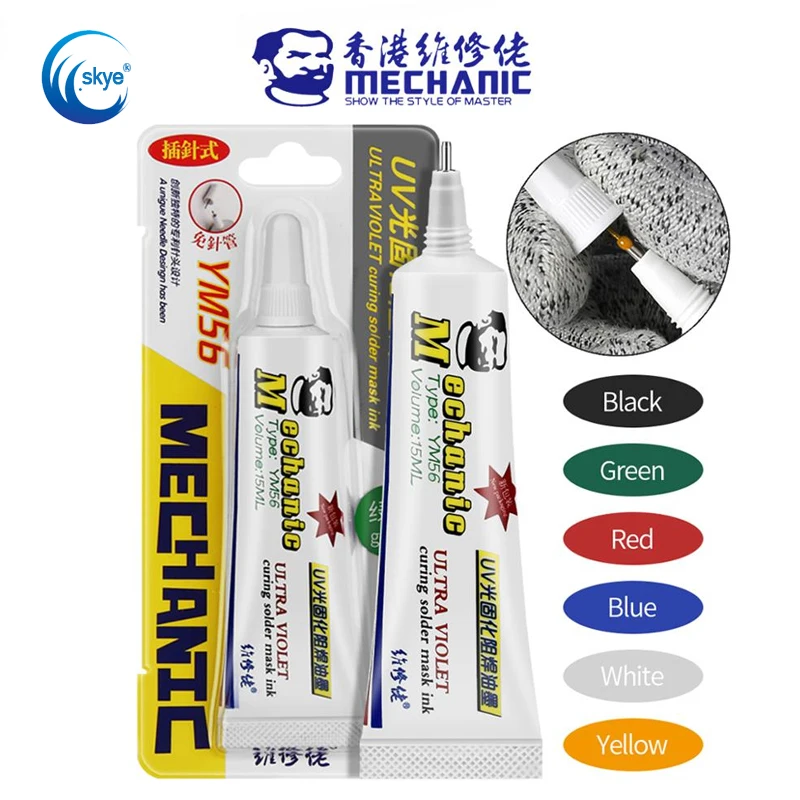 MECHANIC YM56 6 Colors Rainbow Pin UV Curing Solder Mask Ink Welding Oil BGA PCB Soldering Paint Prevent Corrosion Arcing Repair
MECHANIC YM56 6 Colors Rainbow Pin UV Curing Solder Mask Ink Welding Oil BGA PCB Soldering Paint Prevent Corrosion Arcing Repair