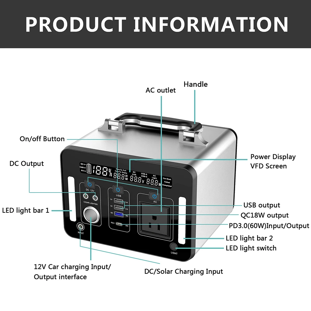 270000mAh Car Cleaners Camping Outdoor Portable Bank 1000Wh Power Station Generator Light And Compact 10KG 2022 Neweast Hot Sale
270000mAh Car Cleaners Camping Outdoor Portable Bank 1000Wh Power Station Generator Light And Compact 10KG 2022 Neweast Hot Sale