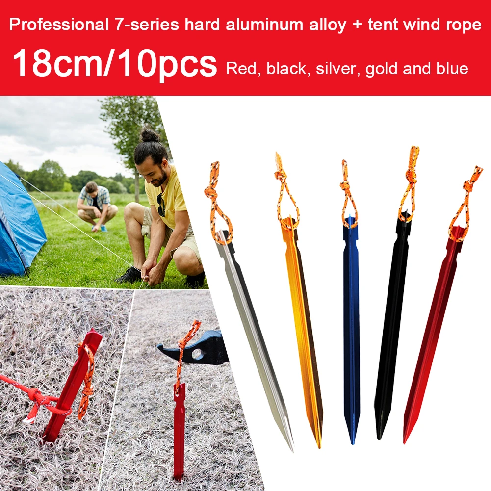 Awning Canopy Tent Nails 10pcs Aluminum Alloy Ground Nail for Camping Hiking Traveling Outdoor Portable Tent Accessories
Awning Canopy Tent Nails 10pcs Aluminum Alloy Ground Nail for Camping Hiking Traveling Outdoor Portable Tent Accessories