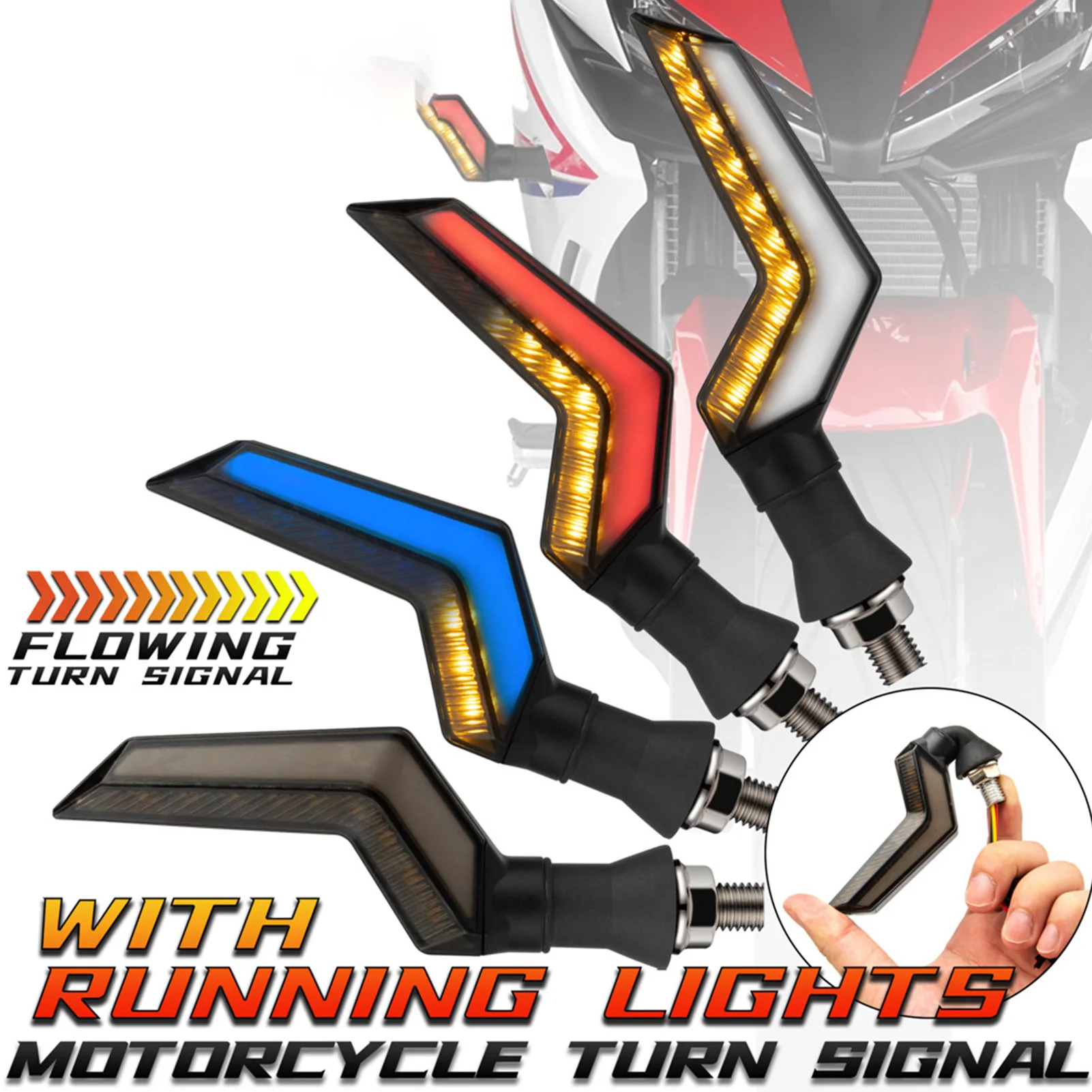 New Motorcycle Turn Signals Light 12V Flasher Motorcycle Led Flowing Water Blinker Bendable Signal Lamp Universal Accessories
New Motorcycle Turn Signals Light 12V Flasher Motorcycle Led Flowing Water Blinker Bendable Signal Lamp Universal Accessories