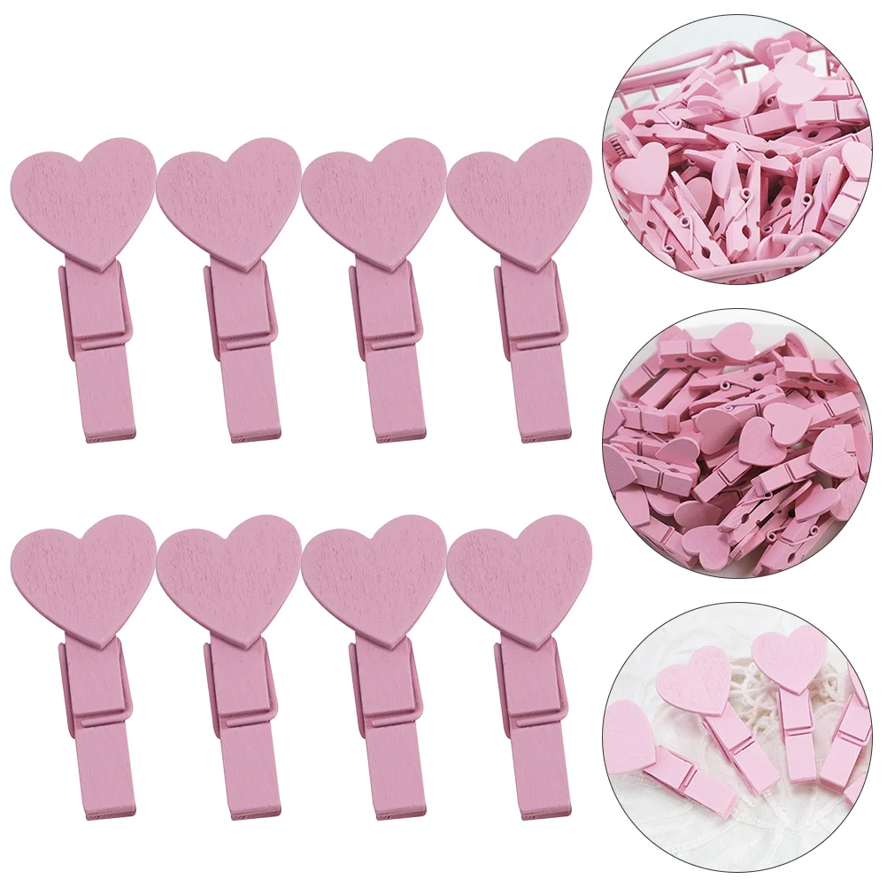 50pcs Mini Wooden Clothespin Lovely Heart Shape Clips Photo Postcard Clips
50pcs Mini Wooden Clothespin Lovely Heart Shape Clips Photo Postcard Clips