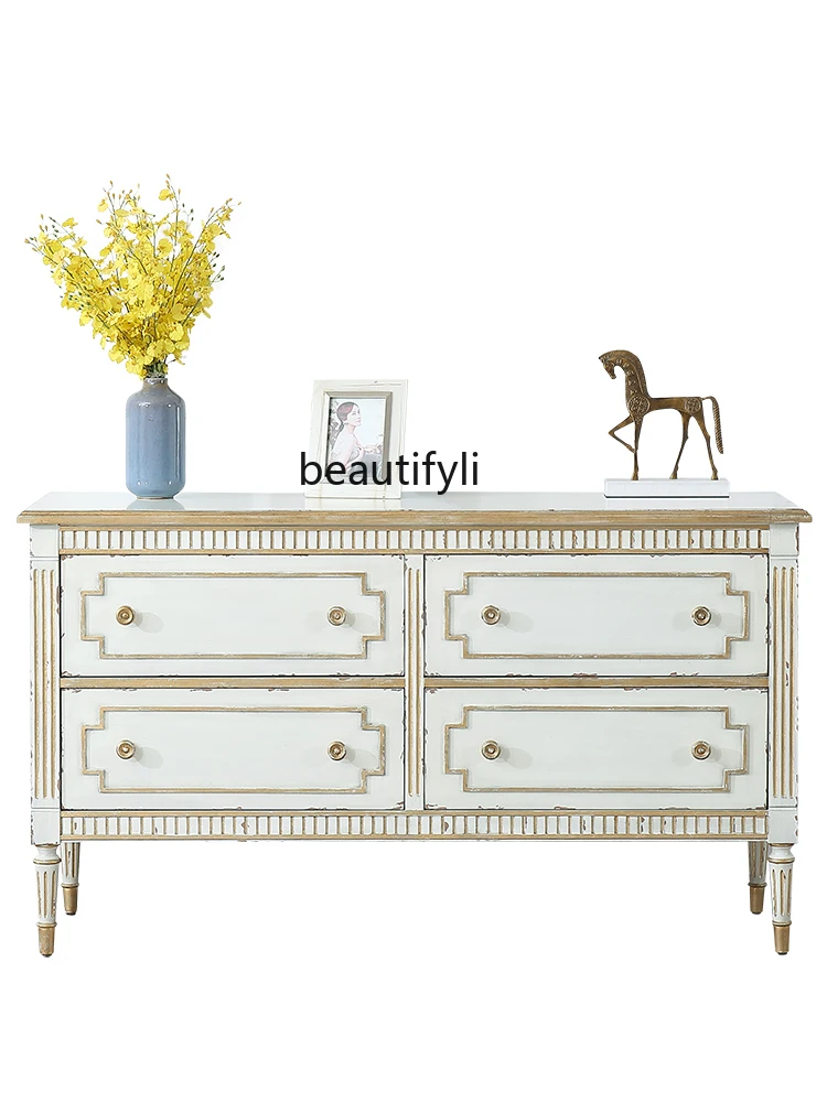 zq American Country Entrance Cabinet Corridor Storage Cabinet European Curio Cabinet Light Luxury White Sideboard Cabinet
zq American Country Entrance Cabinet Corridor Storage Cabinet European Curio Cabinet Light Luxury White Sideboard Cabinet