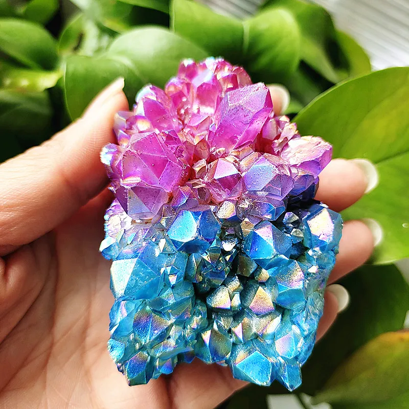 Natural Stone Electroplated Crystal Cluster Purple Blue And Red Cluster Furniture FengShui Hoom Decor Healing Crystals
Natural Stone Electroplated Crystal Cluster Purple Blue And Red Cluster Furniture FengShui Hoom Decor Healing Crystals