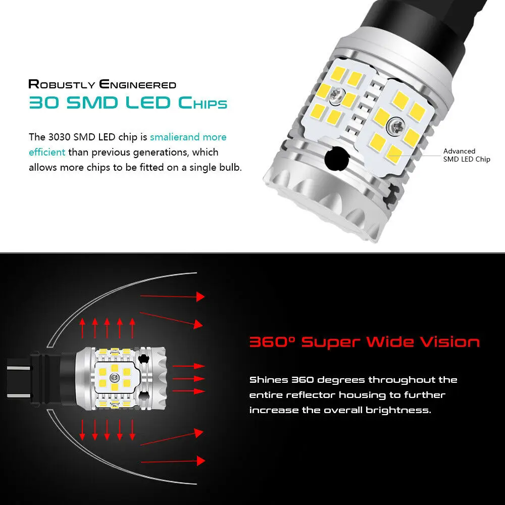 Glofe 2X 3157 3057 4114 Led Light Bulb Back Up Reverse Tail Brake No Hyper Flash
Glofe 2X 3157 3057 4114 Led Light Bulb Back Up Reverse Tail Brake No Hyper Flash