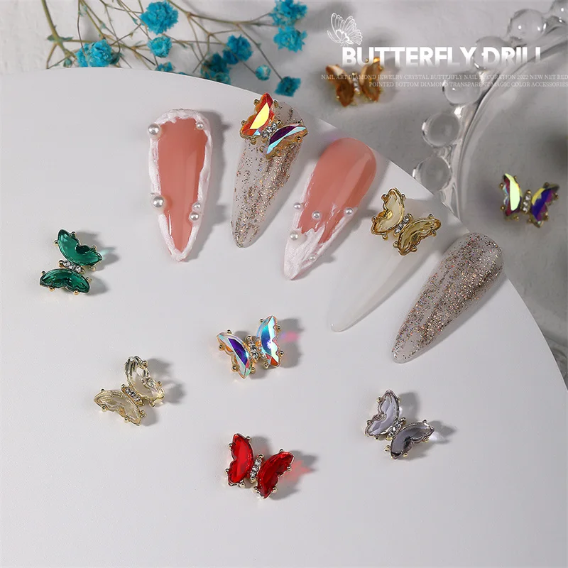 10pcs Sparkle Crystal Butterfly Nail Accessories 3D Alloy Zircon Butterfly Shapes Charms Nails Jewelry For Luxury Nail Art Parts
10pcs Sparkle Crystal Butterfly Nail Accessories 3D Alloy Zircon Butterfly Shapes Charms Nails Jewelry For Luxury Nail Art Parts