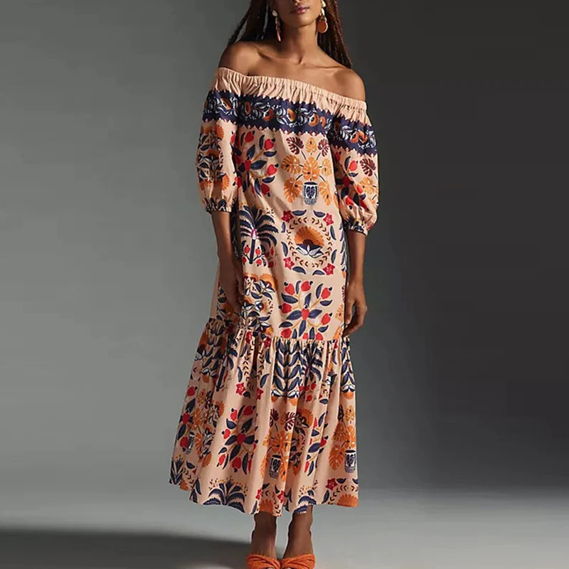 Винтажное элегантное свободное платье с принтом на одно плечо, французское Свободное длинное платье с рукавом 3/4 и оборками, шикарное женское платье с карманами, модель 2023 года
Винтажное элегантное свободное платье с принтом на одно плечо, французское Свободное длинное платье с рукавом 3/4 и оборками, шикарное женское платье с карманами, модель 2023 года