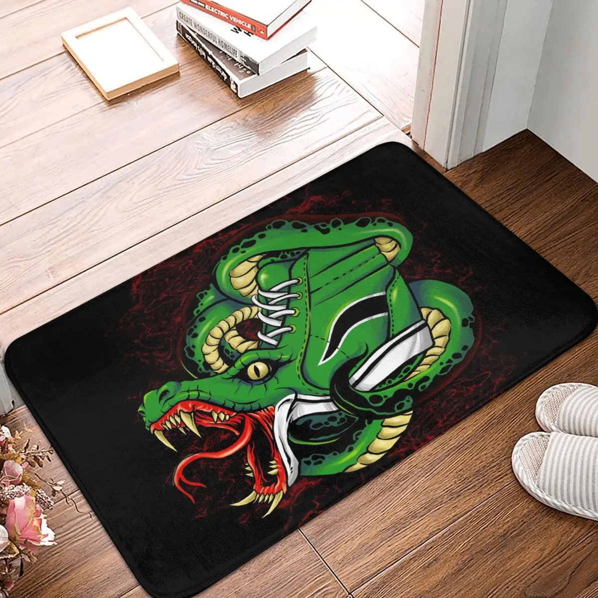 Snaker Bites Non-slip Doormat Bath MatCollection Of Shoe Drawings Hallway Carpet Entrance Door Rug Home Decor 
Snaker Bites Non-slip Doormat Bath MatCollection Of Shoe Drawings Hallway Carpet Entrance Door Rug Home Decor