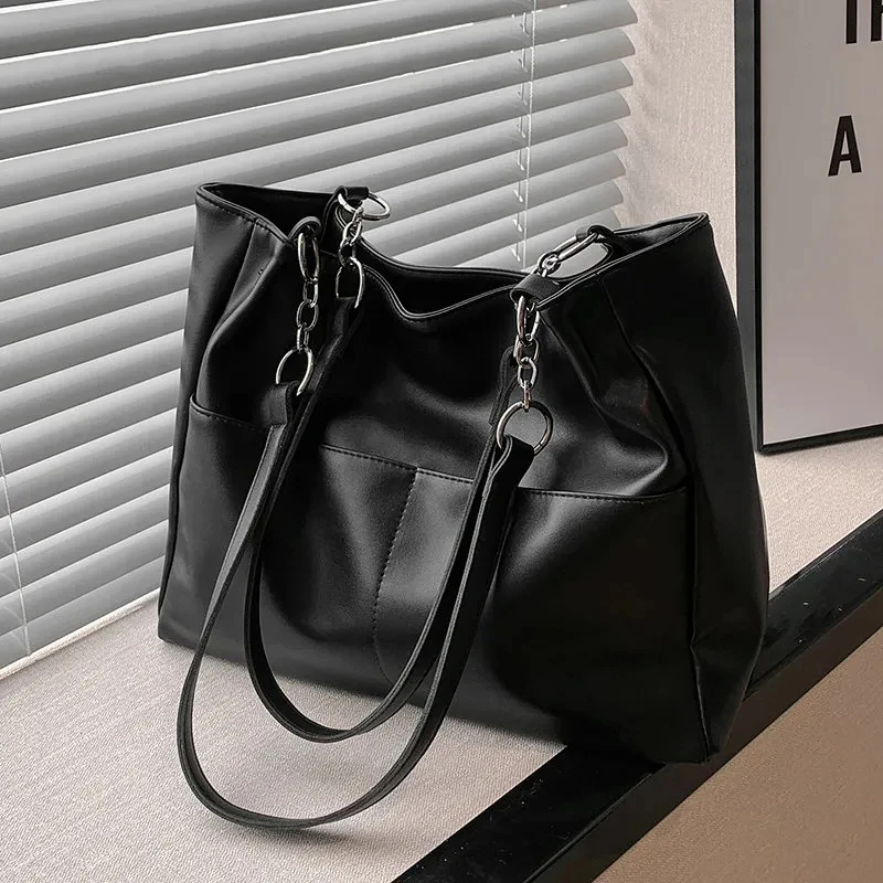 

Женские Боковые Сумки из искусственной кожи, винтажные однотонные вместительные сумочки на ремне, деловые дорожные тоуты простого дизайна
