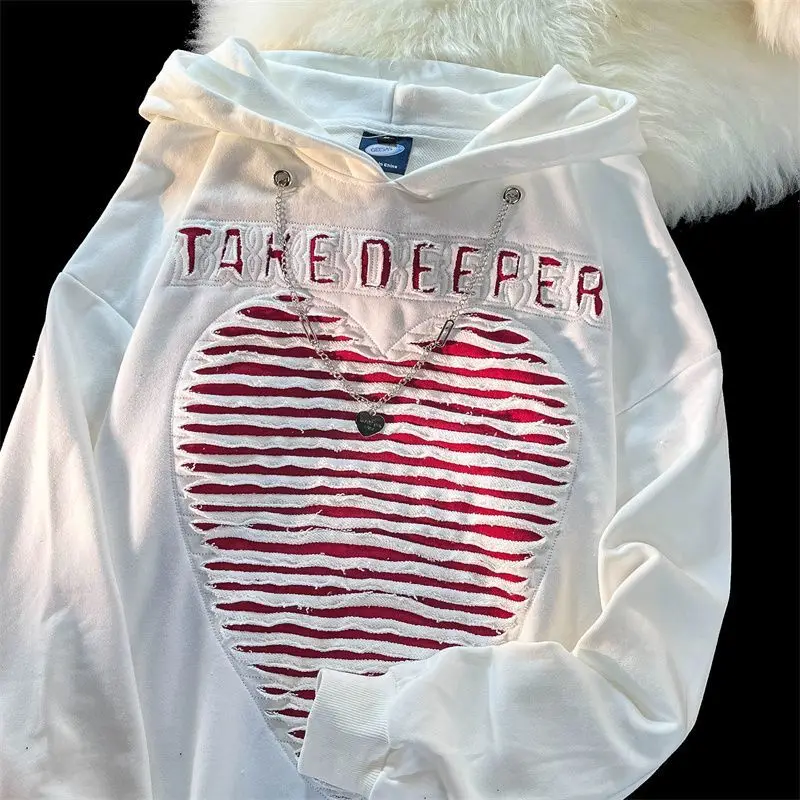 Love Print Hoodie Woman Spring Autumn Log-sleeved Loose Sweatshirt Ins Lazy Design Thin Hooded Coat Korean Fashion Pullovers
Love Print Hoodie Woman Spring Autumn Log-sleeved Loose Sweatshirt Ins Lazy Design Thin Hooded Coat Korean Fashion Pullovers
