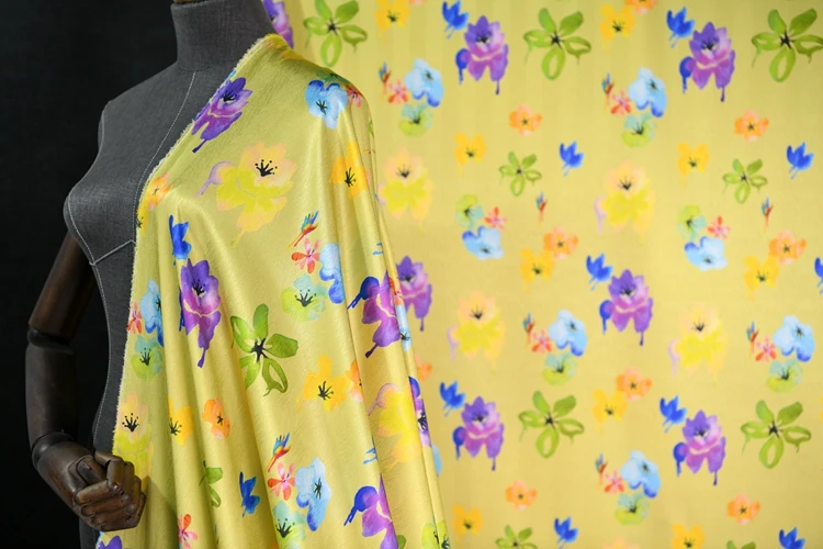 Шелковая ткань в елочку двора, 100% шелк тутового шелкопряда, Ширина 20 мм, 135 см/53 дюйма, ткань для платьев, шитье своими руками, лето, Новинка