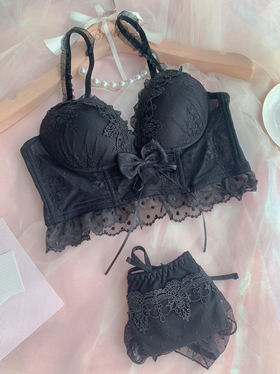 Japanese lolita bra and panty set no steel ring girl plastic waist bra set sexy gathered small chest bow cute underwear panties
Japanese lolita bra and panty set no steel ring girl plastic waist bra set sexy gathered small chest bow cute underwear panties