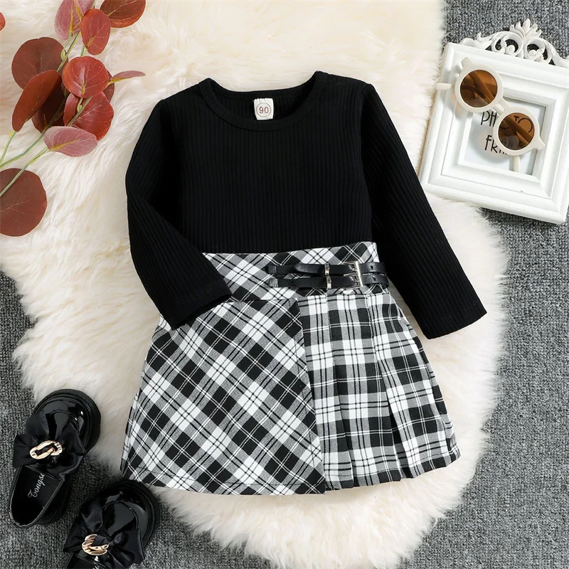 Children's Autumn Winter Suit Fashion Girls Solid Color Knitted Top and Plaid Skirt Suit 1-6 Years Old Girls Custume
Children's Autumn Winter Suit Fashion Girls Solid Color Knitted Top and Plaid Skirt Suit 1-6 Years Old Girls Custume