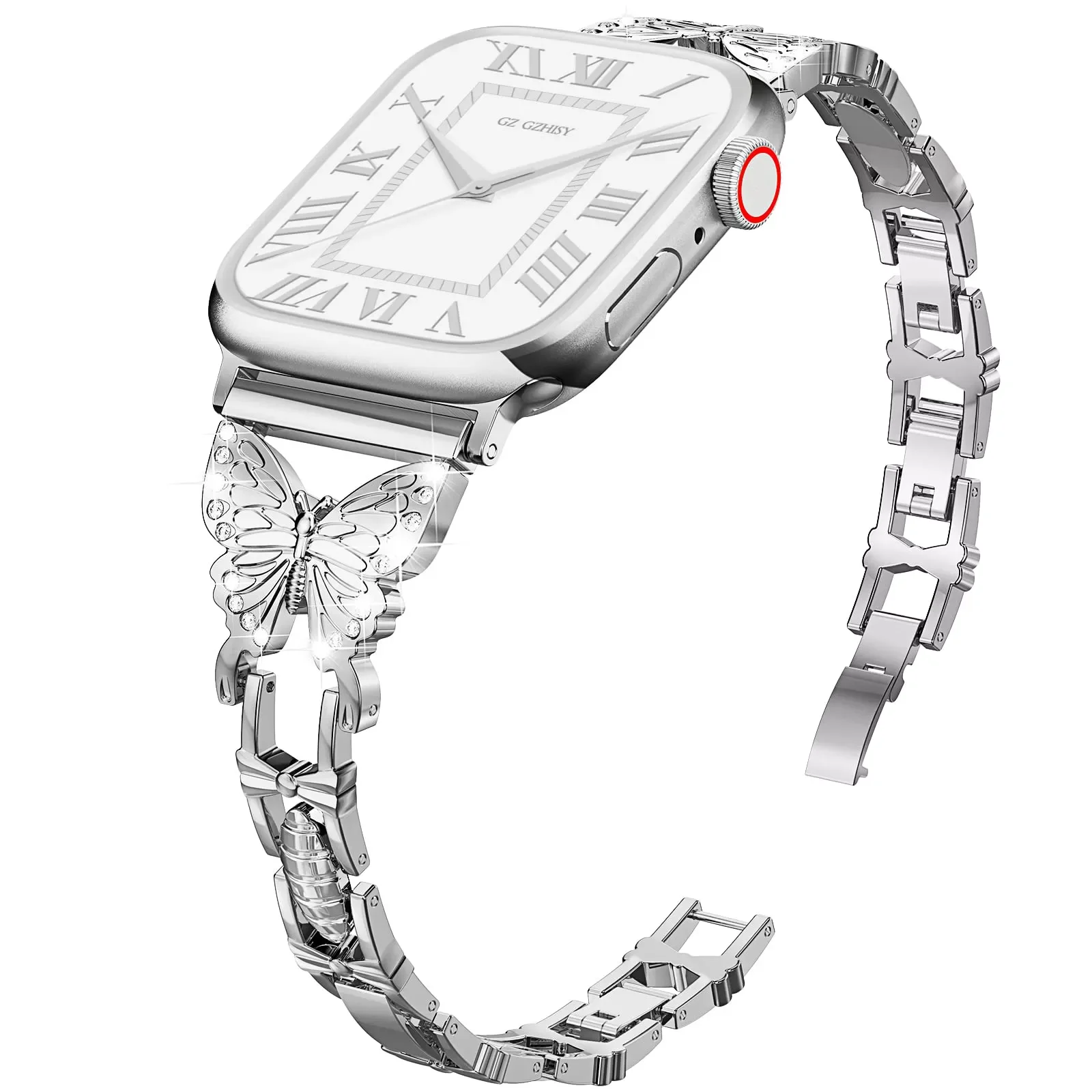 Diamond metal strap for apple watch band 7 6 se 5 4 3 2 Butterfly Bracelet 45mm 38mm 40mm 42mm 44mm for iwatch loop 41mm Jewelry
Diamond metal strap for apple watch band 7 6 se 5 4 3 2 Butterfly Bracelet 45mm 38mm 40mm 42mm 44mm for iwatch loop 41mm Jewelry