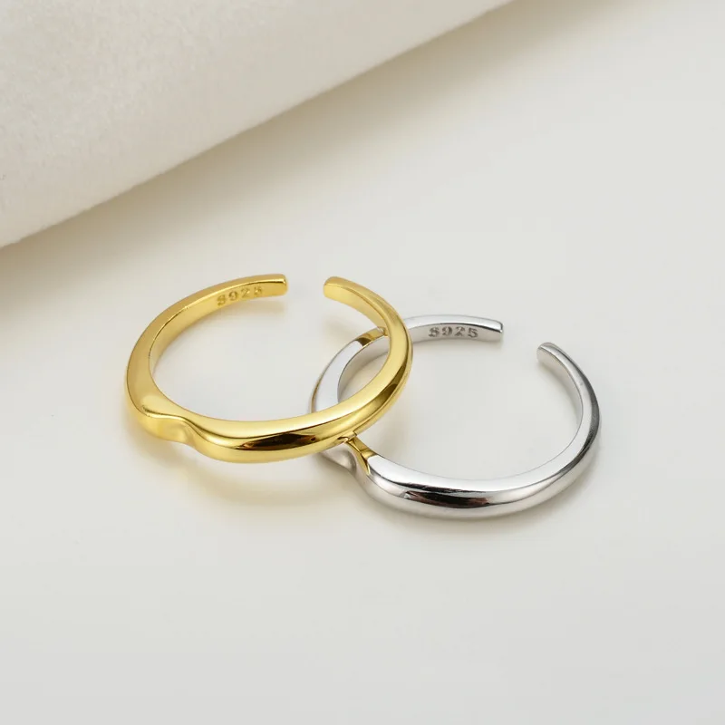 Youth of Vigor Irregular Band Solid 925 Sterling Silver Open Ring Unique Gold Tone Thick Polished Rings R1129
Youth of Vigor Irregular Band Solid 925 Sterling Silver Open Ring Unique Gold Tone Thick Polished Rings R1129