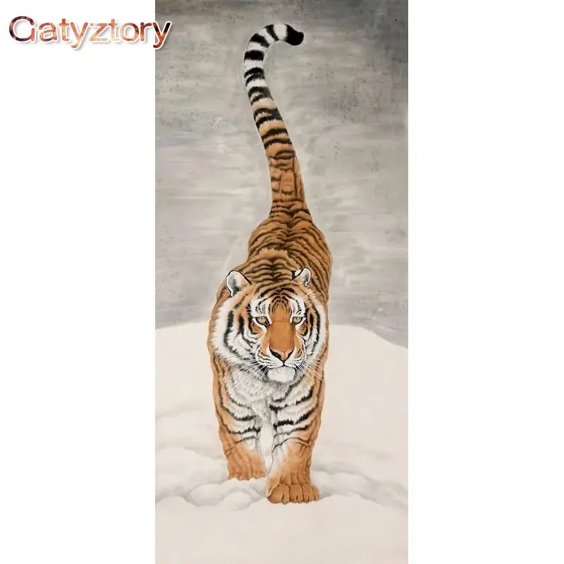 GATYZTORY Picture By Number Tiger Animal Kits For Adults Drawing On Canvas HandPainted Gift Painting By Number Home Decoration
GATYZTORY Picture By Number Tiger Animal Kits For Adults Drawing On Canvas HandPainted Gift Painting By Number Home Decoration