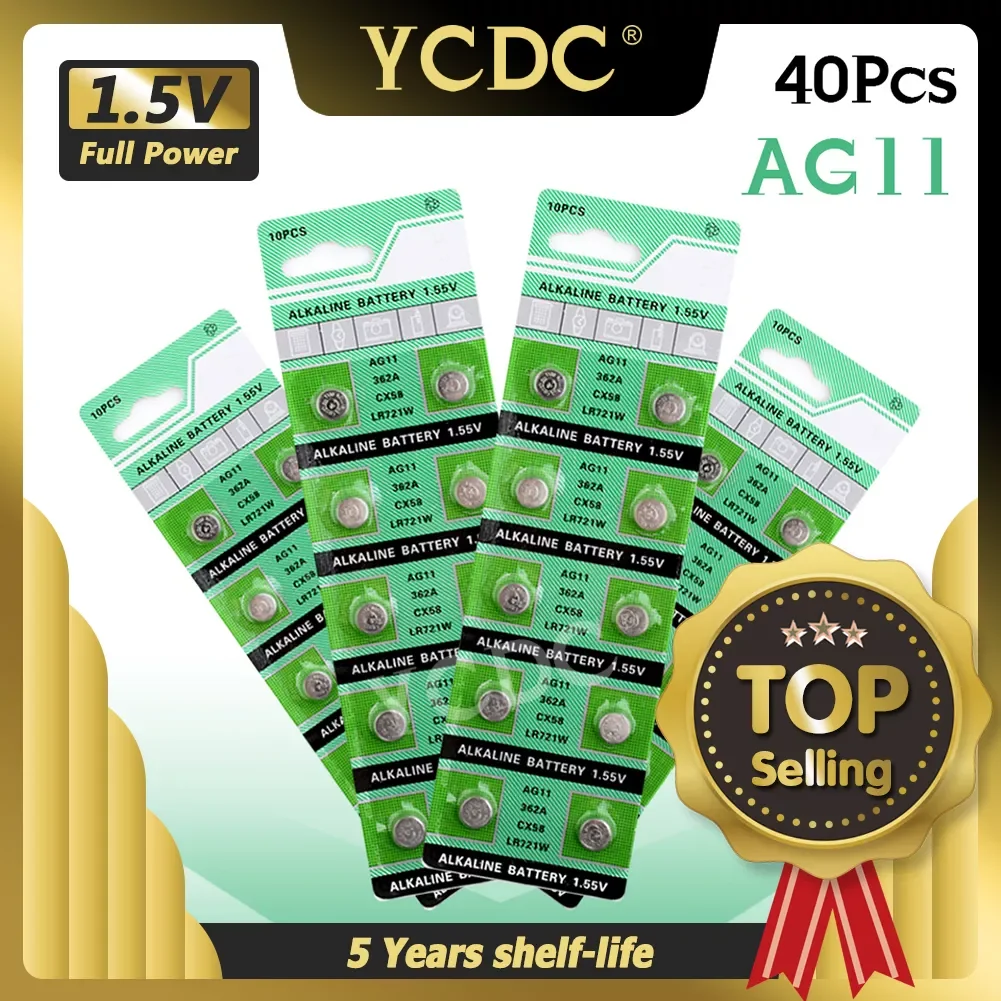 40pcs/pack 1.55V AG11 SR721SW Button Battery SR721 162 LR721 362 Cell Coin Alkaline Batteries For Watch Toys Remote
40pcs/pack 1.55V AG11 SR721SW Button Battery SR721 162 LR721 362 Cell Coin Alkaline Batteries For Watch Toys Remote