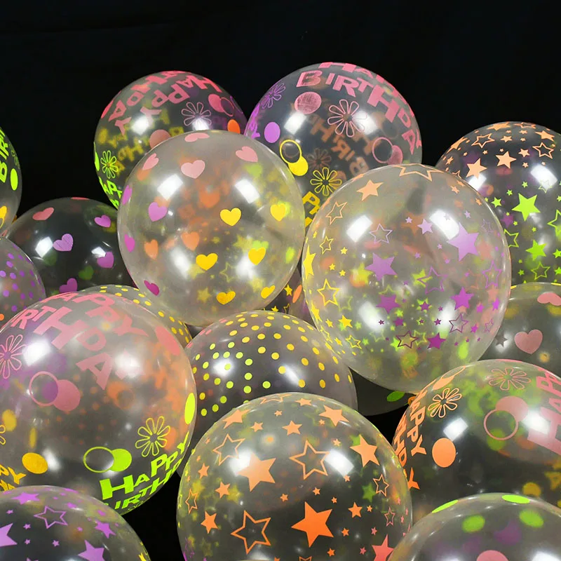 10pcs 12inch Happy Birthday Latex Balloons Glow In The Dark Luminous Balloons Reactive Neon Wedding Birthday Party Decorations 7
10pcs 12inch Happy Birthday Latex Balloons Glow In The Dark Luminous Balloons Reactive Neon Wedding Birthday Party Decorations 7