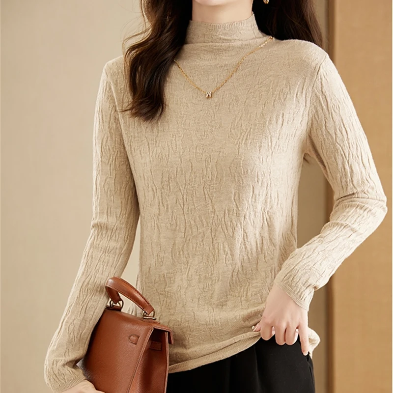 Autumn Soft Pullover Half High Collar Sweaters Pullovers Fashion Women 2023 Winter Long Sleeve Slim Clothes Bottoming Tops 28645
Autumn Soft Pullover Half High Collar Sweaters Pullovers Fashion Women 2023 Winter Long Sleeve Slim Clothes Bottoming Tops 28645