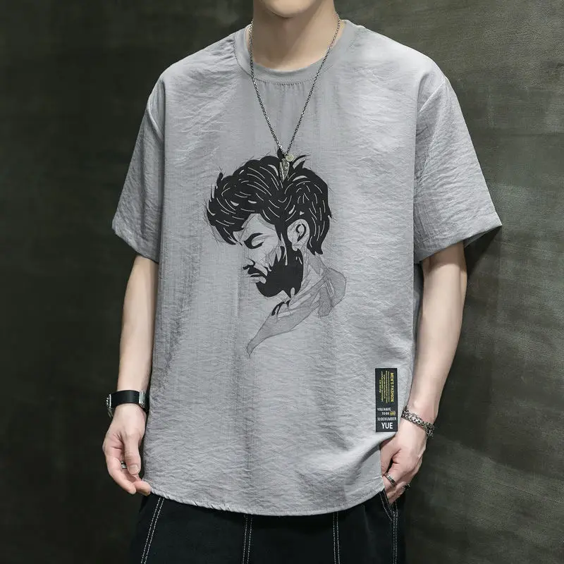 Ice silk summer Korean version loose 5-sleeve embroidery youth short sleeve men's T-shirt fashion versatile
Ice silk summer Korean version loose 5-sleeve embroidery youth short sleeve men's T-shirt fashion versatile