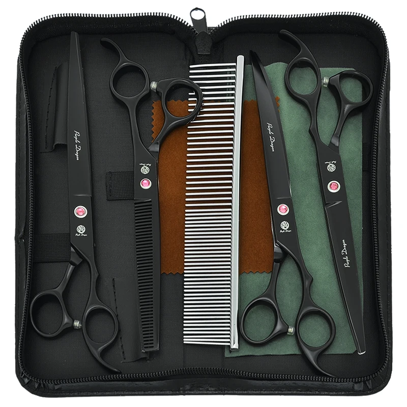 8 inch Purple Dragon Dog Grooming Scissors Steel Animals Straight Curved Cutting Thinning Shears Pet Cat Haircut Tools B0053B
8 inch Purple Dragon Dog Grooming Scissors Steel Animals Straight Curved Cutting Thinning Shears Pet Cat Haircut Tools B0053B