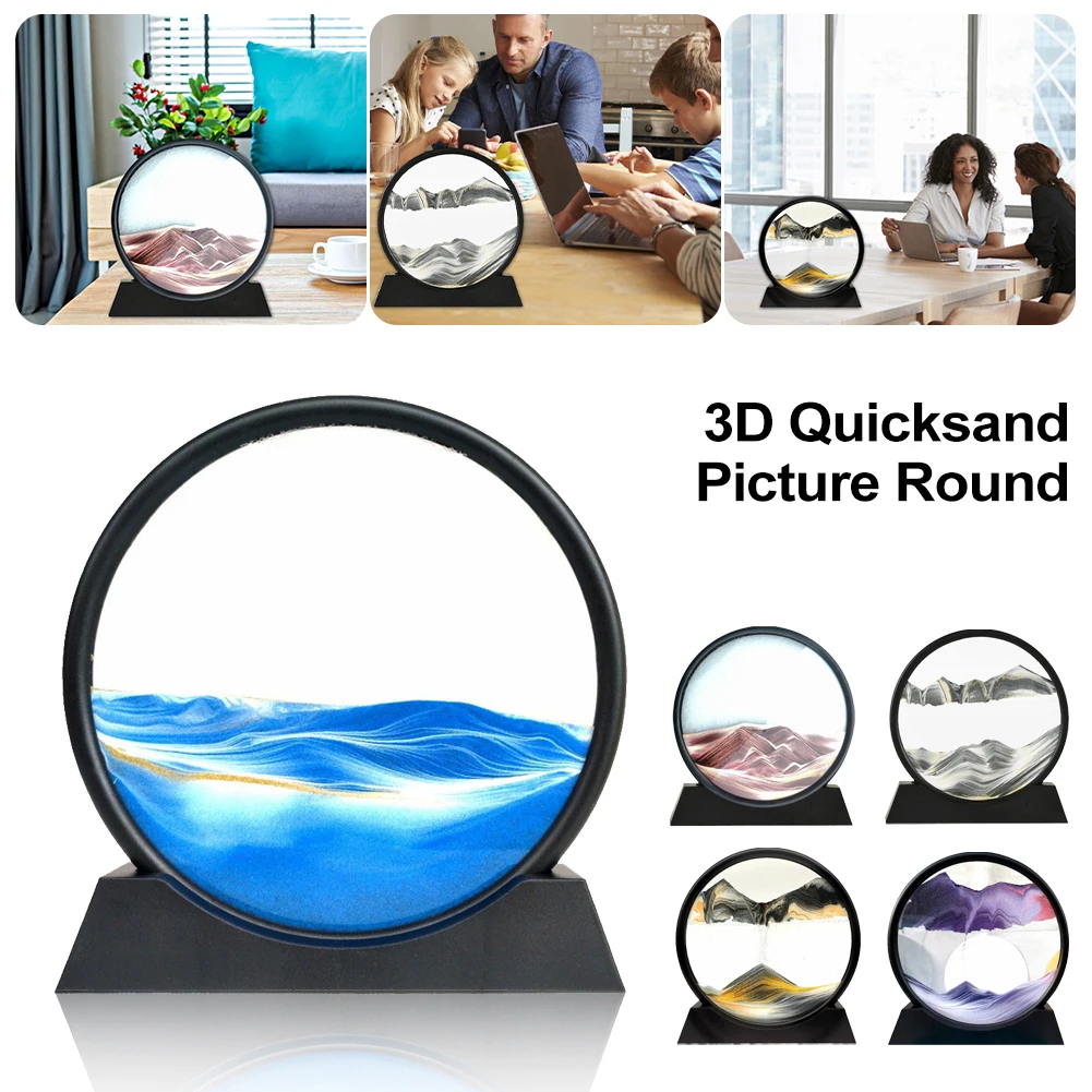 12inch Moving Sand Art Glass Quicksand Hourglass 3D Sandscape Home Decoration With Base Motion Flowing Sand Frame Sand Painting
12inch Moving Sand Art Glass Quicksand Hourglass 3D Sandscape Home Decoration With Base Motion Flowing Sand Frame Sand Painting